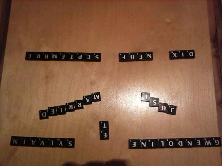 Mariage thème jeux : scrabble - 1
