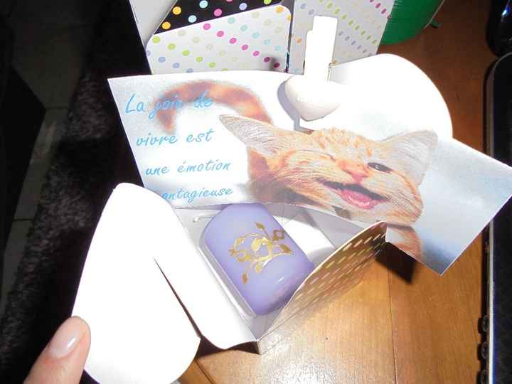 contenu de mes boîtes cadeaux