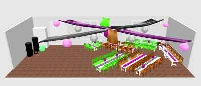 plan de salle 3d
