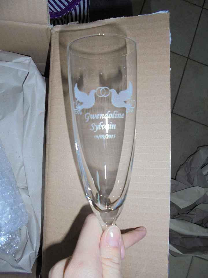 flûte à champagne gravée