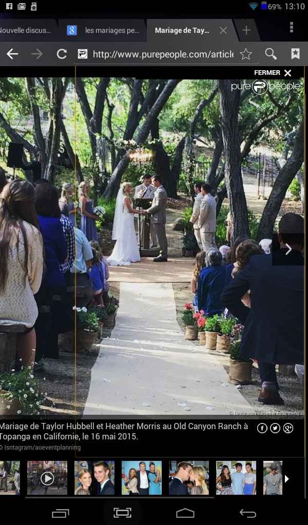 Ce we mariage de heather morris ( série glee) et taylor hubbell - 1