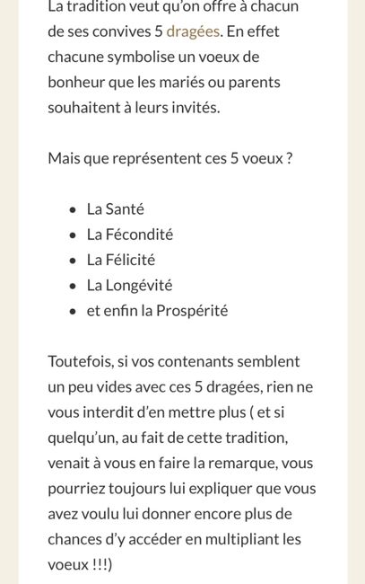 Le choix des dragées 1