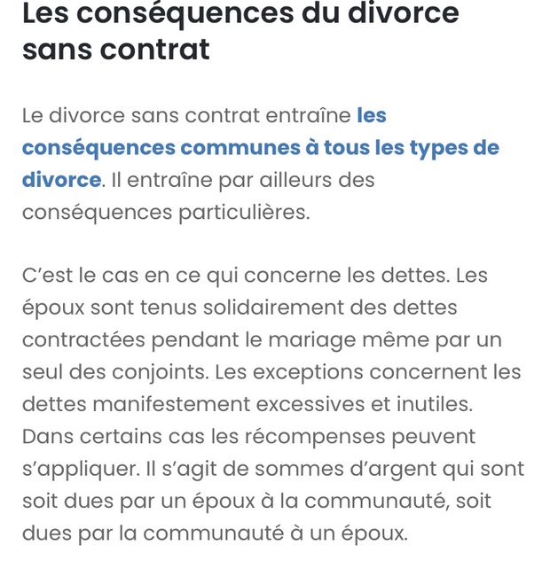 Contrat de mariage ? Désaccord ? 2