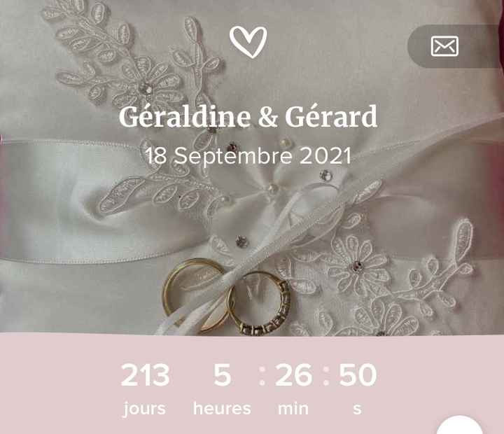 Avant la date du mariage il reste... - 1