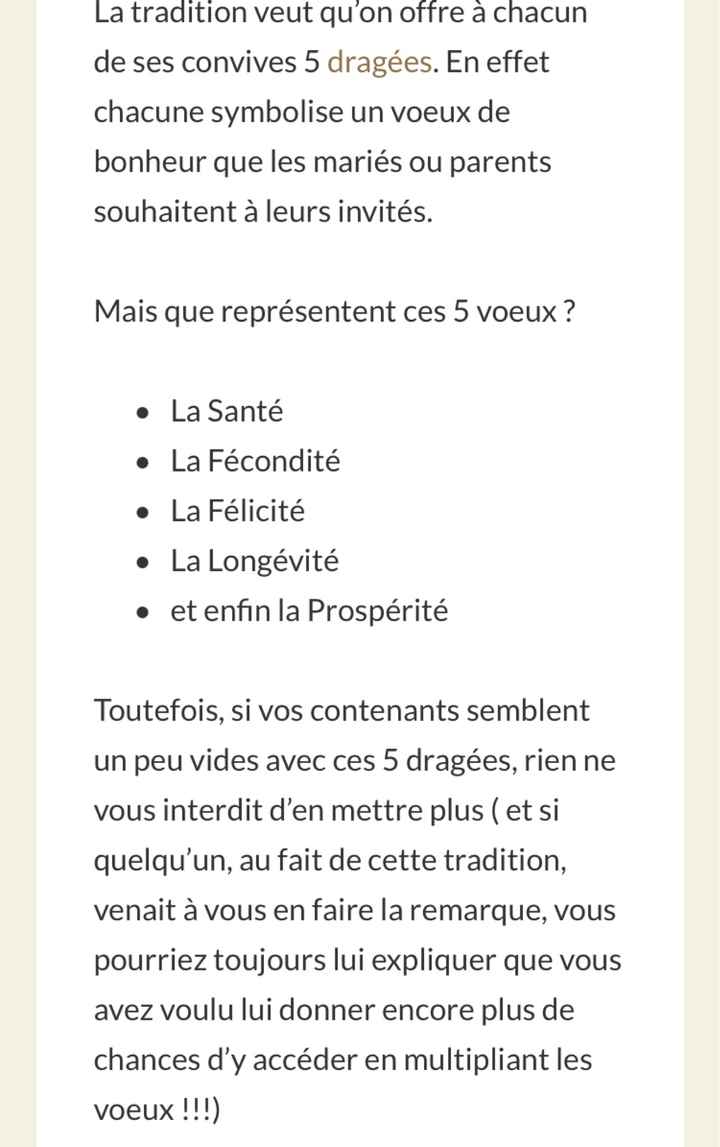Le choix des dragées - 1