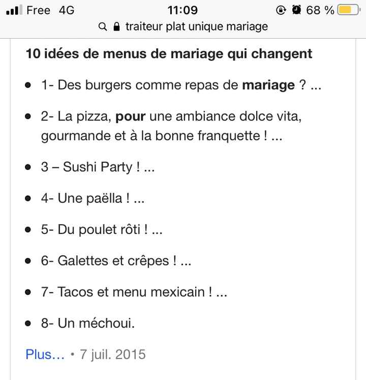 Repas mariage - 1