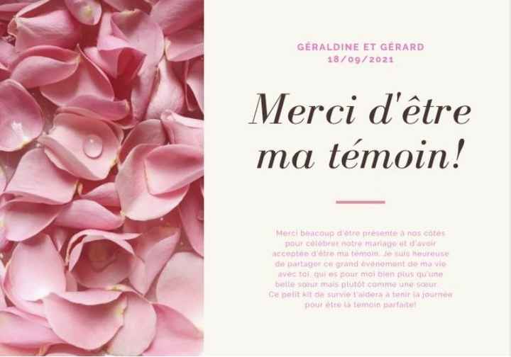 Cadeaux témoins - 2
