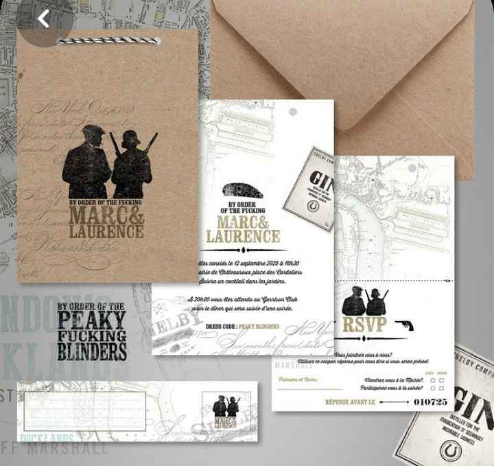 Faire part années 30 - thème peaky blinders - 1