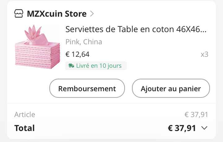 Serviette mariage - 1