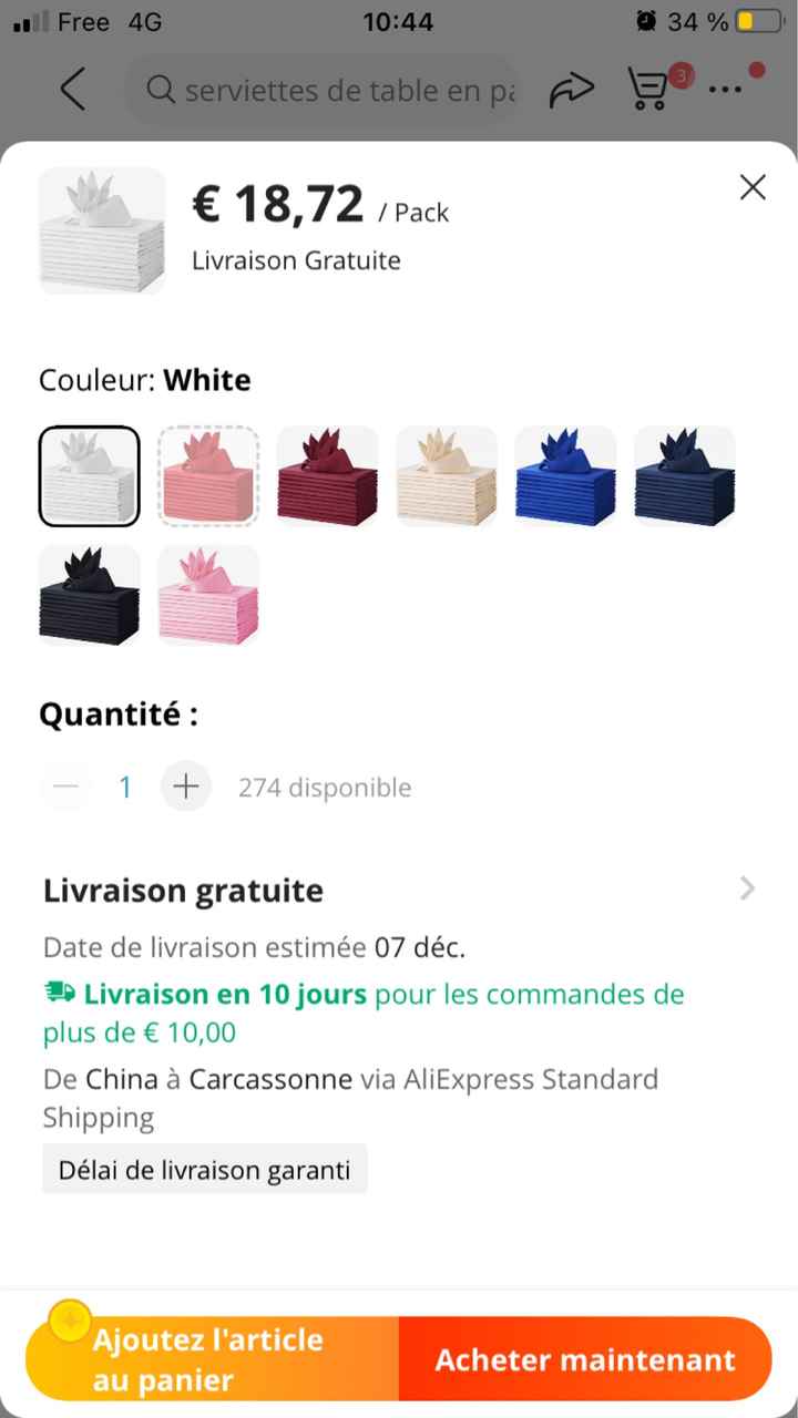Serviette mariage - 1