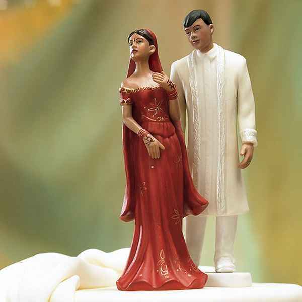 Figurine gateau couple indien