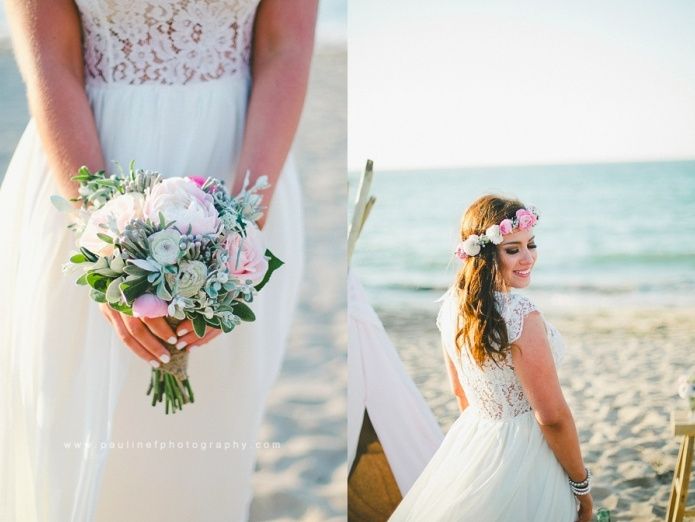 Bouquet et couronne de Fleurs