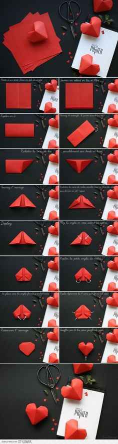 origami coeurs