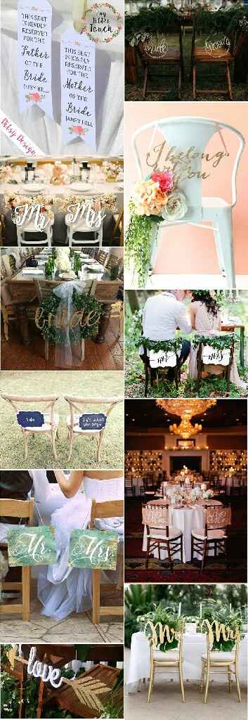 Inspiration decoration des chaises de mariés - 1