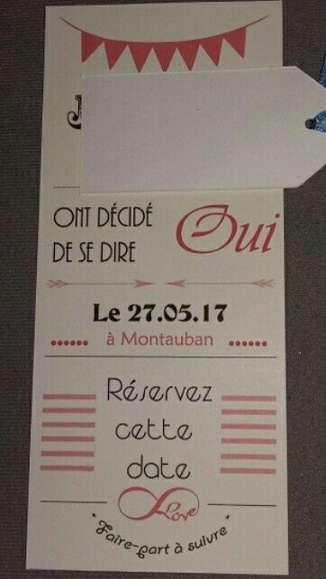 Save the date et faire part .. mes essais - 2