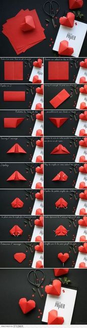 origami coeurs