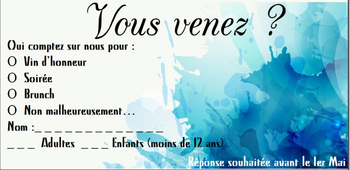 coupon réponse