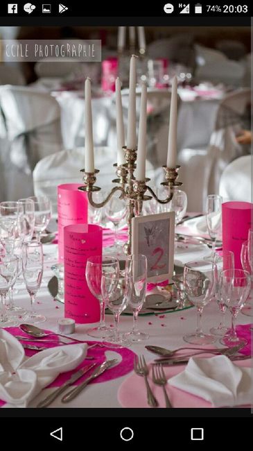 Mariage fuchsia gris blanc - 8