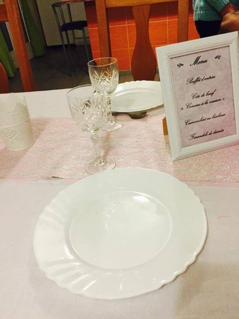 menu sur table