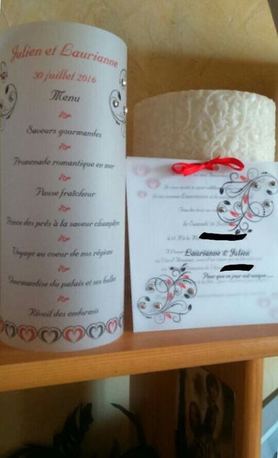 Mon faire part et mon menu - 1