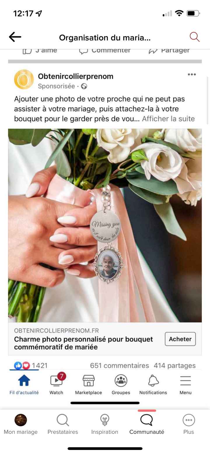 Recherche médaillon bouquet mariée - 1