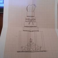 croquis de notre gateau weeding cake 