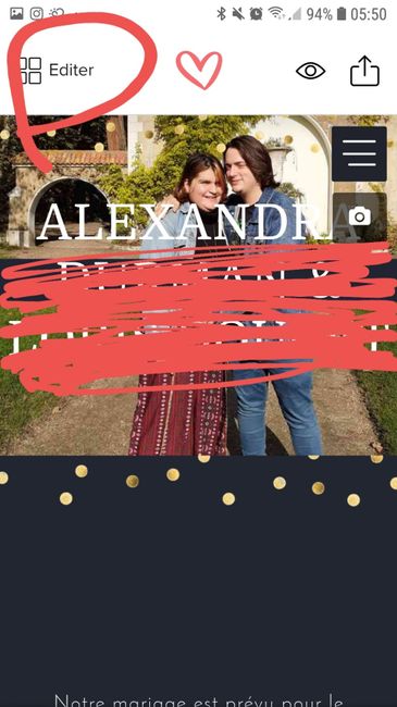Modifier thème du site internet sur l’application 1