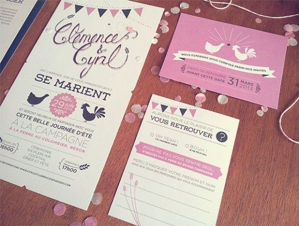 Faire part de mariage