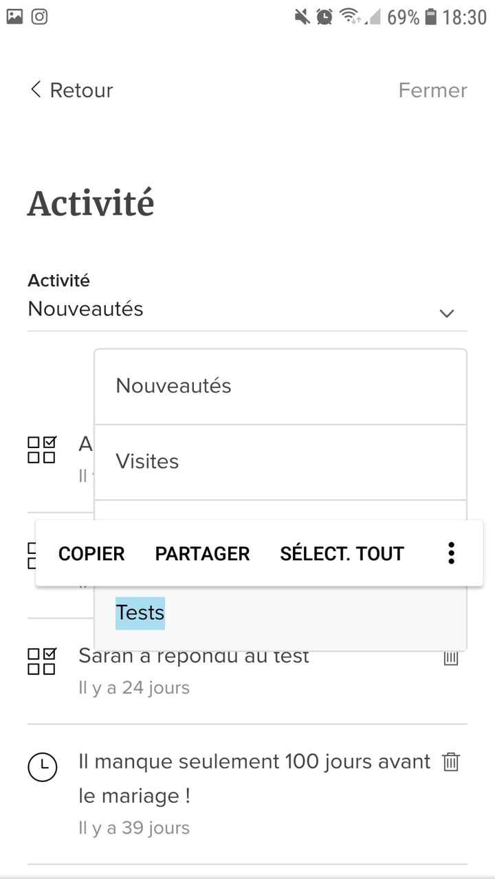 Résultats quiz de mariage - 1