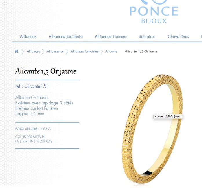 Très belle alliance de la maison Ponce, un coup de coeur