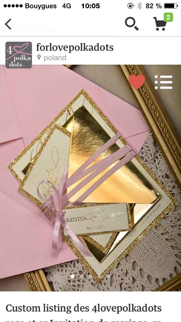 Faire part etsy woooow - 1