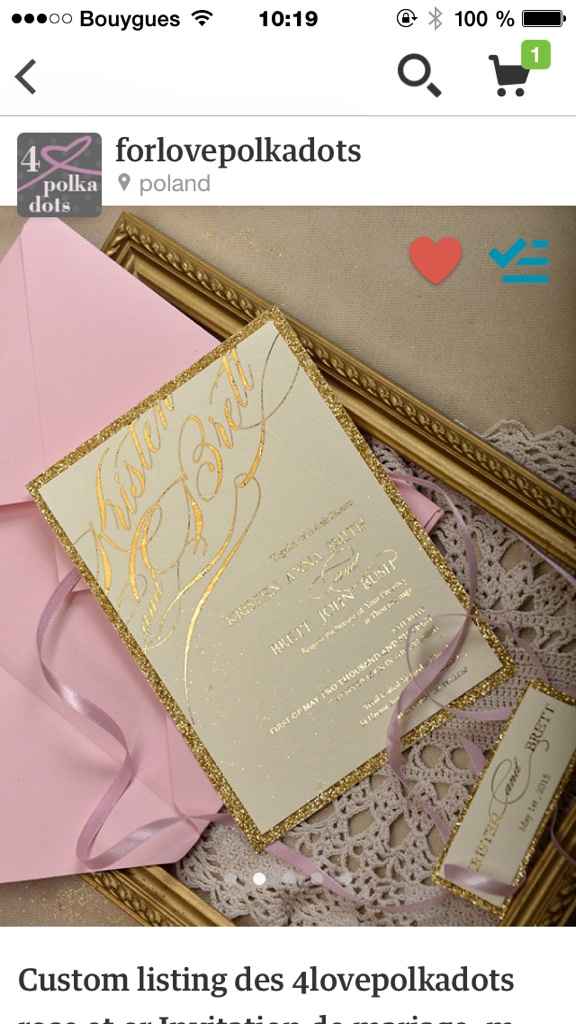 Faire part etsy woooow - 2