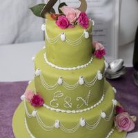 Ma pièce montée (fraisier creme pistache)