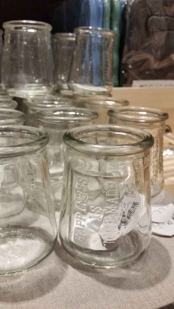 Petits pots en verre "Hapiness is homemade" 1EUR24