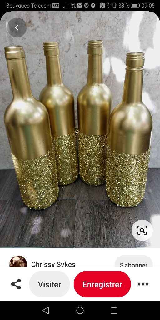 Paillettes sur bouteilles - 1