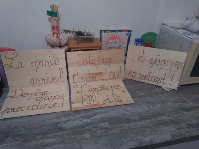 Pancartes arrivée des mariés 🙂 - 1