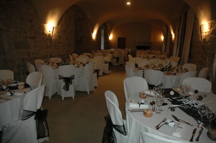 Salle de réception décorée