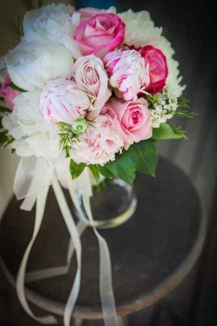 bouquet rose et blanc