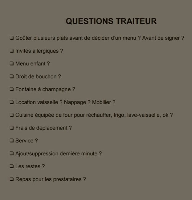 Quels questions faut il poser - 1