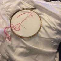 Début de la broderie 