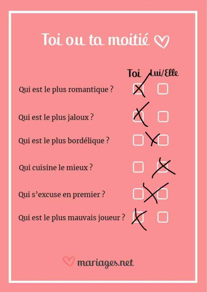 Toi ou ta moitié ? 💕 - 1