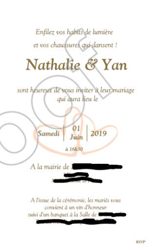 Faire part intérieur