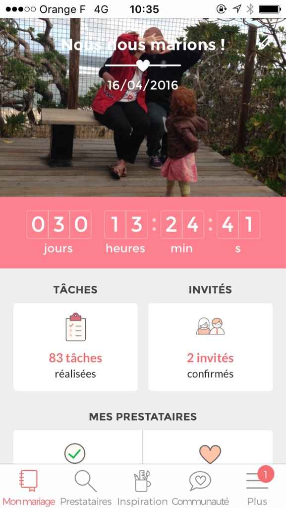 J- 1 mois - 1