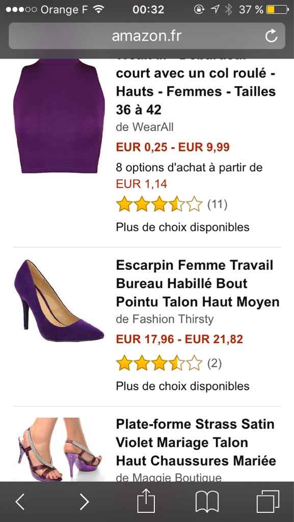 Recherche désespérément des chaussures violettes - 1