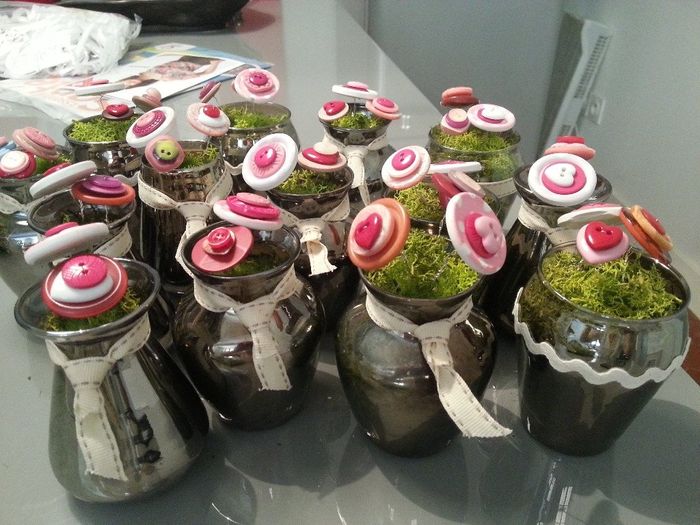 Pots de fleurs en bouton enfin terminés