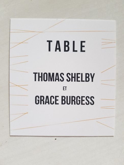 Noms de tables / Theme peaky blinders - 2