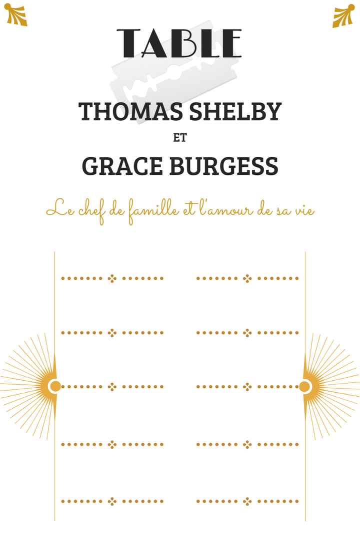 Plan de table / Papeterie - 1