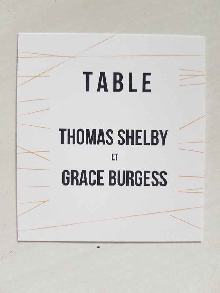 Noms de tables / Theme peaky blinders - 2