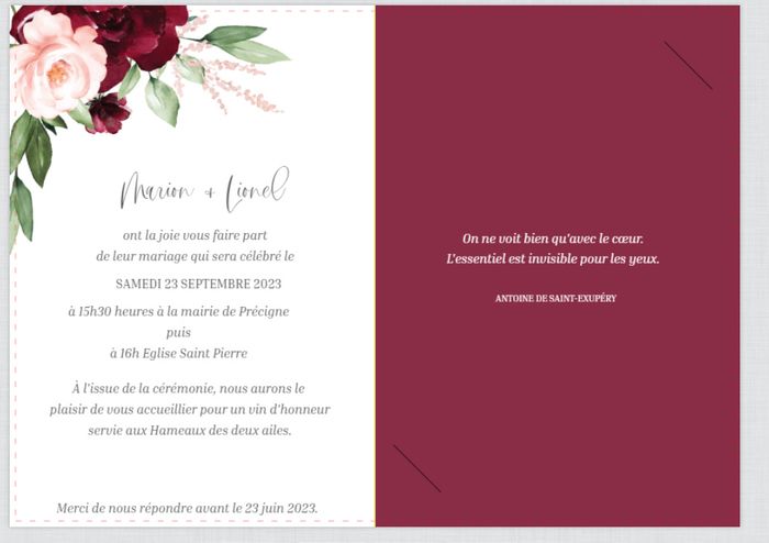 Concours voici mon Faire-part + Marion 2