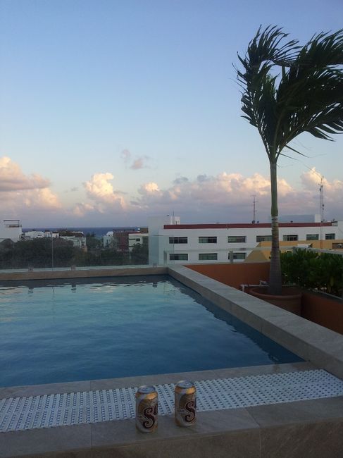 La piscine de notre hotel à Playa del Carmen